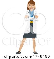 Young Woman Medical Doctor Cartoon Mascot