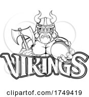 Poster, Art Print Of Viking Cricket Sports Mascot