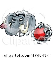 Elephant Cricket Ball Sports Animal Mascot