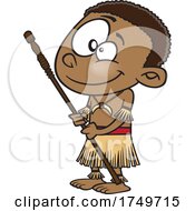 Poster, Art Print Of Cartoon Tahitian Boy