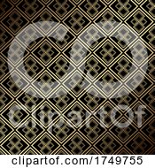 Poster, Art Print Of Elegant Seamless Tiled Gold And Black Pattern Design