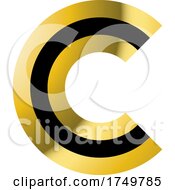 Poster, Art Print Of Gold And Black Letter C