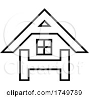 Poster, Art Print Of A H House Icon In Black