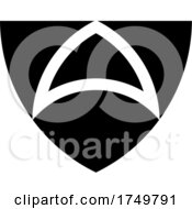 Poster, Art Print Of Abstract Shield Icon Black And White