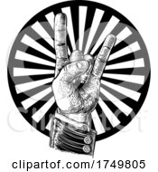 Poster, Art Print Of Heavy Metal Rock Music Hand Sign Gesture