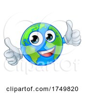 Poster, Art Print Of Earth Globe World Cartoon Character Mascot