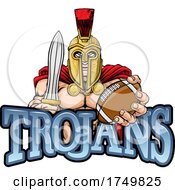 Poster, Art Print Of Trojan Spartan American Football Sports Mascot
