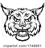 Black And White Wildcat Mascot by Vector Tradition SM
