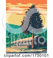 Poster, Art Print Of Roosevelt Lodge Cabins Located In The Tower Roosevelt Area Within Yellowstone National Park Teton County Wyoming Usa Wpa Poster Art