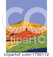 Poster, Art Print Of Painted Hills Within John Day Fossil Beds National Monument Located In Wheeler County Oregon Usa Wpa Poster Art