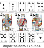 Poster, Art Print Of Playing Cards Clubs Yellow Red Blue And Black