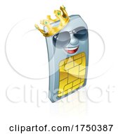 Poster, Art Print Of Sim Card Cool King Mobile Phone Cartoon Mascot