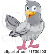 Pigeon Cute Cartoon Dove Bird by AtStockIllustration