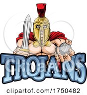 Poster, Art Print Of Trojan Spartan Golf Sports Mascot