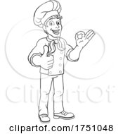 Chef Cook Baker Man Cartoon Giving Thumbs Up