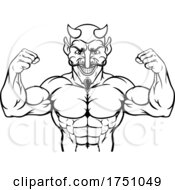 Devil Sports Mascot Cartoon Character by AtStockIllustration