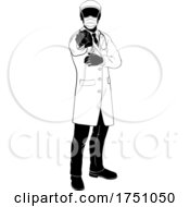 Poster, Art Print Of Doctor In Ppe Mask Pointing Needs You Silhouette