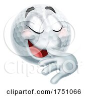 Poster, Art Print Of Proud Pleased Golf Ball Emoticon Emoji Icon
