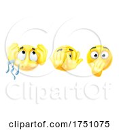 Hear See Speak No Evil Cartoon Emoticon Emojis by AtStockIllustration