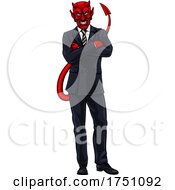 Devil Evil Businessman In Suit by AtStockIllustration