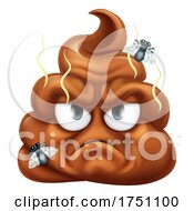 Poster, Art Print Of Angry Mad Dislike Hating Poop Poo Emoticon Emoji