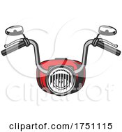 Poster, Art Print Of Motorcycle Handle Bars And Light