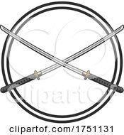 Crossed Samurai Swords by Vector Tradition SM