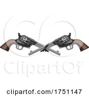 Poster, Art Print Of Crossed Pistols