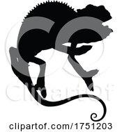 Silhouetted Chameleon by Vector Tradition SM