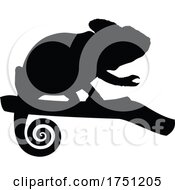 Poster, Art Print Of Silhouetted Chameleon