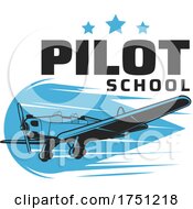 Poster, Art Print Of Airplane And Pilot School Text
