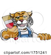 Wildcat Painter Decorator Holding Paintbrush