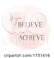 Inspirational Quote Background With Hand Painted Pink Watercolour Design