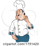Poster, Art Print Of Cartoon Italian Chef