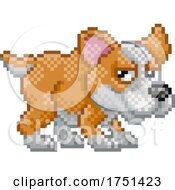 Poster, Art Print Of Pet Corgi Dog Pixel Art Video Game Animal Cartoon