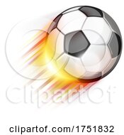 Poster, Art Print Of Flaming Flying Soccer Ball