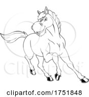 Poster, Art Print Of Horse Mascot Running