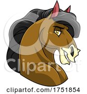 Horse Mascot Bust In Profile by Hit Toon