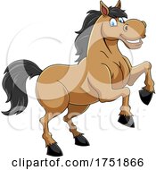 Poster, Art Print Of Horse Mascot Rearing