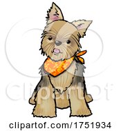 Poster, Art Print Of Cute Sitting Yorkshire Terrier Dog