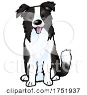 Poster, Art Print Of Cute Sitting Border Collie Dog