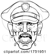 Angry Policeman Police Officer Cartoon by AtStockIllustration