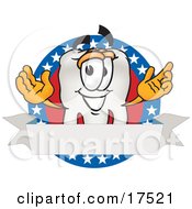 Poster, Art Print Of Tooth Mascot Cartoon Character On An American Business Label