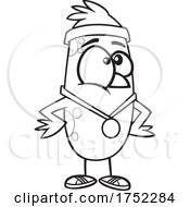Poster, Art Print Of Cartoon Black And White Fit Bird