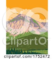 Poster, Art Print Of Swiss National Park With Piz Nair And Buffalora In The Western Rhaetian Alps In Eastern Switzerland Art Deco Wpa Poster Art