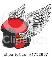 Biker Or Racing Helmet With Wings by Vector Tradition SM