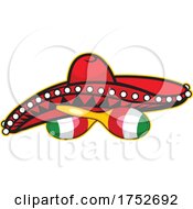 Poster, Art Print Of Mexican Sombrero And Maracas
