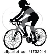 Woman Bike Cyclist Riding Bicycle Silhouette