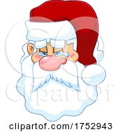 Crying Santa Claus Face