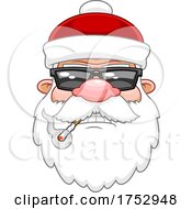 Poster, Art Print Of Bad Santa Claus Smoking A Cigarette